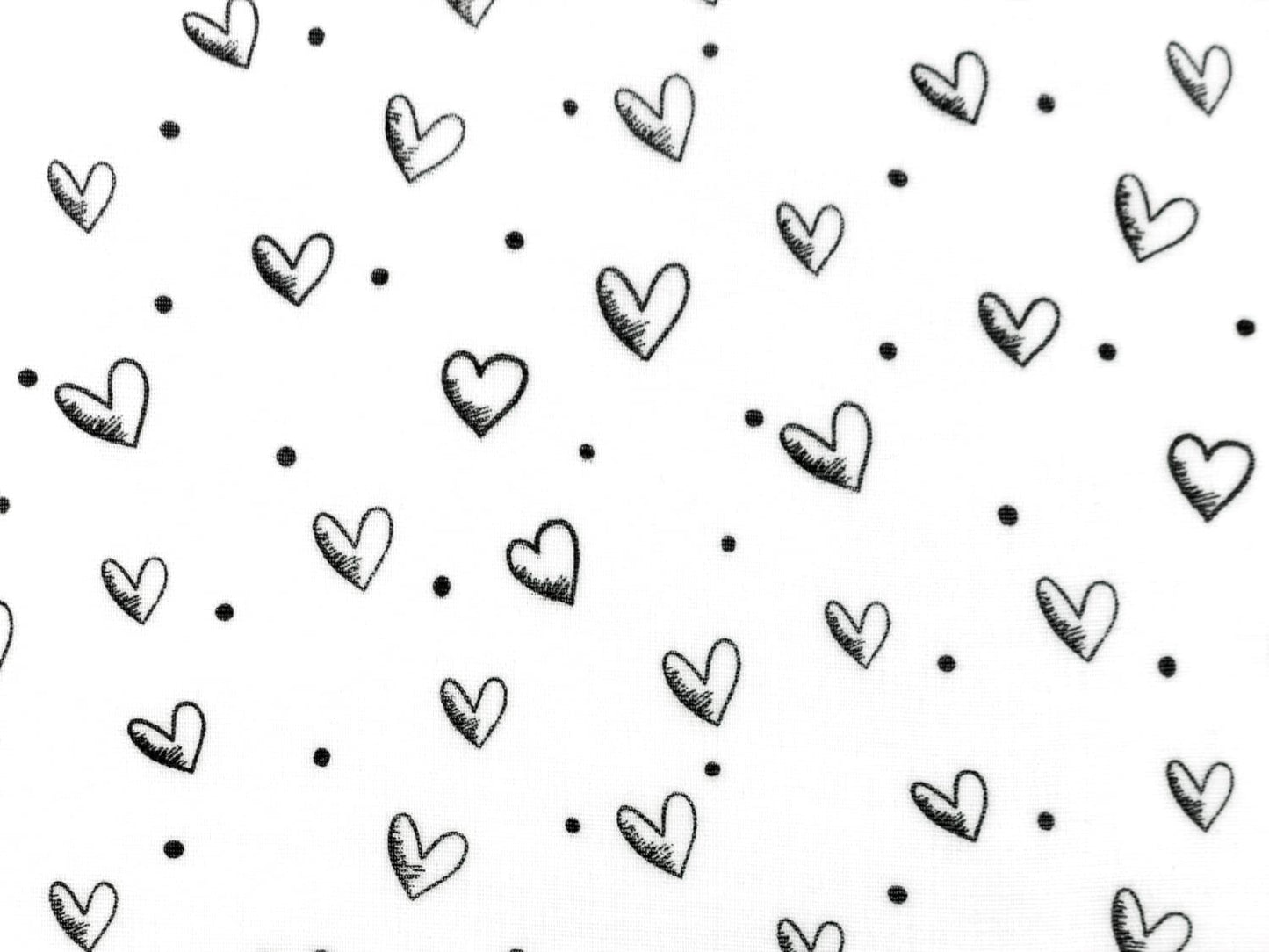 stoff-musselin-baumwolle-double-gauze-glatt-herz-herzen-sketch-hearts-weiss