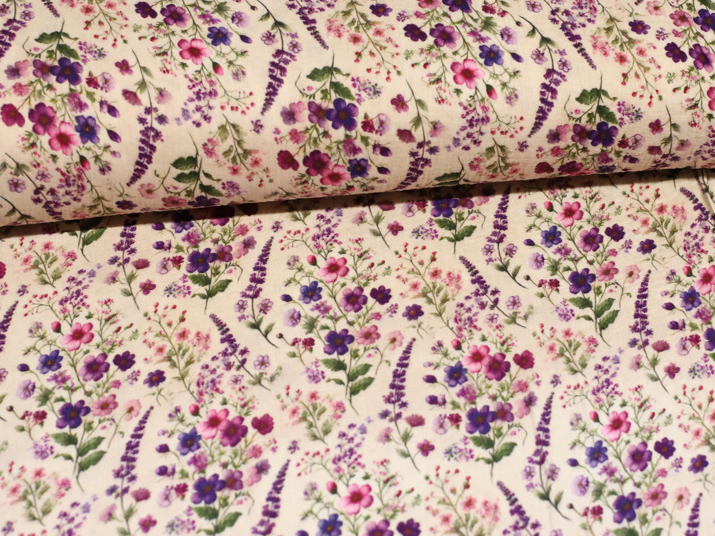 Double Gauze - Musselin Stoff - Flower Sea