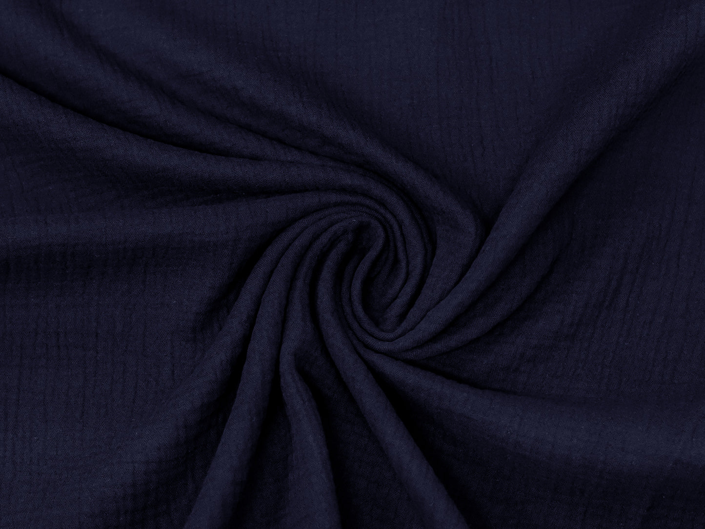 Uni Musselin Stoff - marine