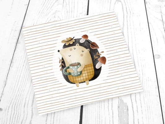 Jersey Stoff - PANEL - Fall Friends, Igel
