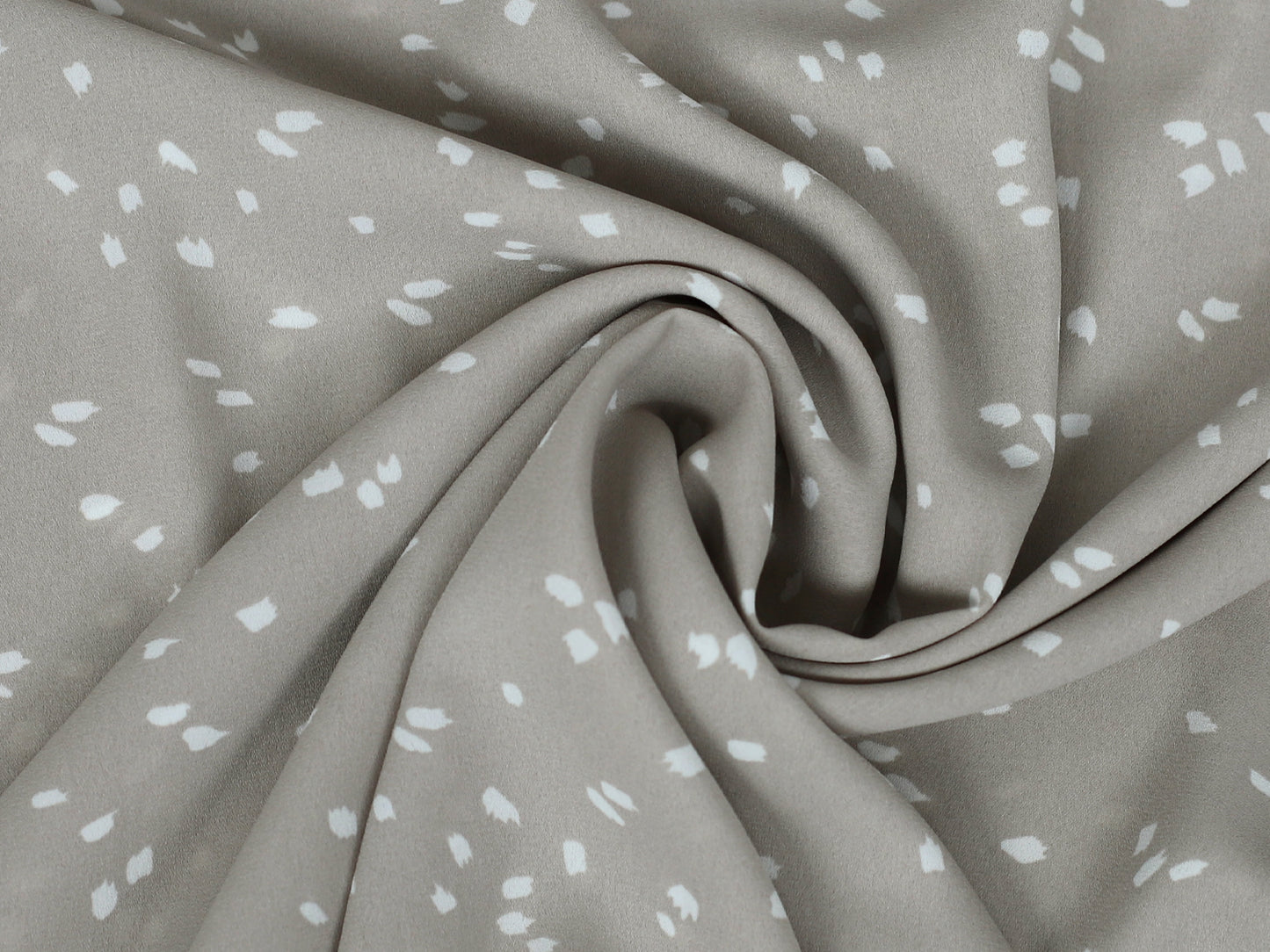 Bekleidungsstoff - Polyester - Flecken, graubeige