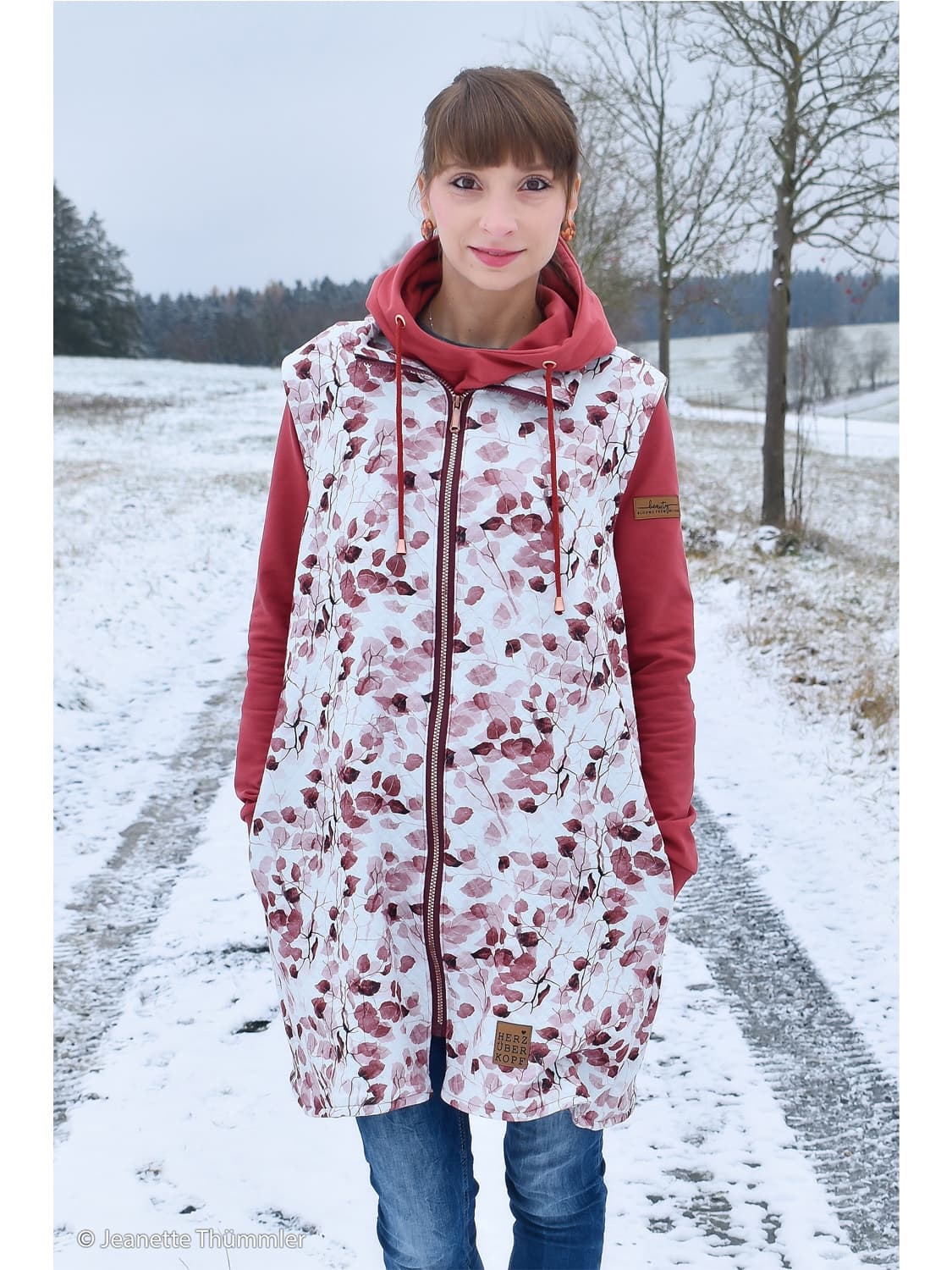 stoff-stepper-steppstoff-raute-blaetter-herbst-winter-swafing-altrot-naehbeispiel
