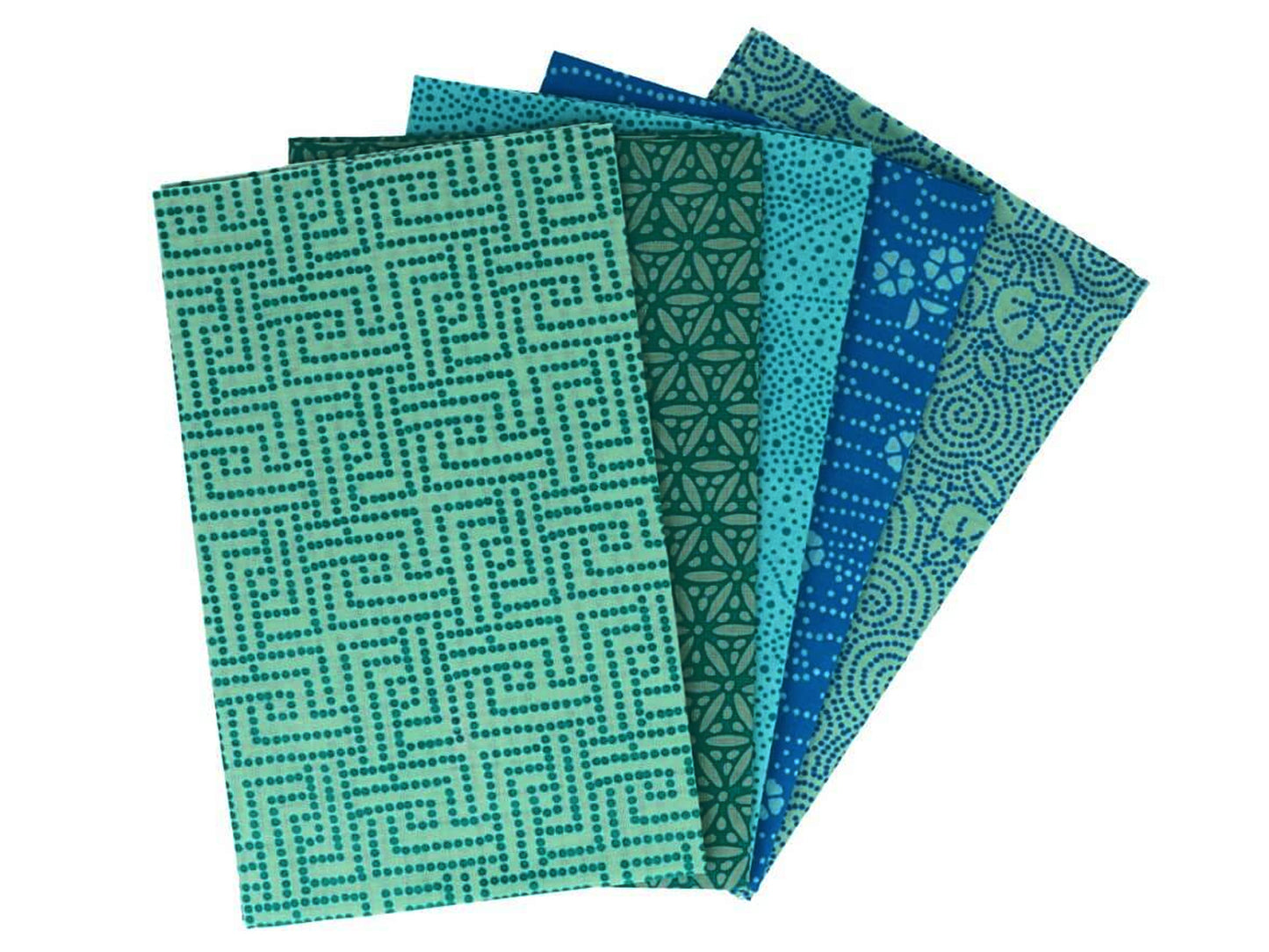 Fat Quarter Set - Cotton Fabrics - Tranquil Teal