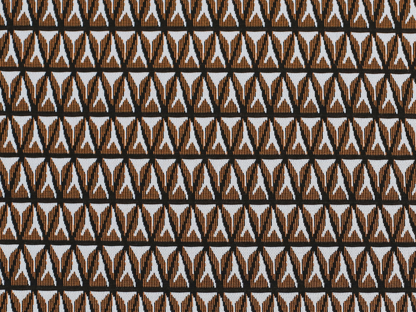 Strickjacquard Stoff - Grafisch - schwarz,ocker