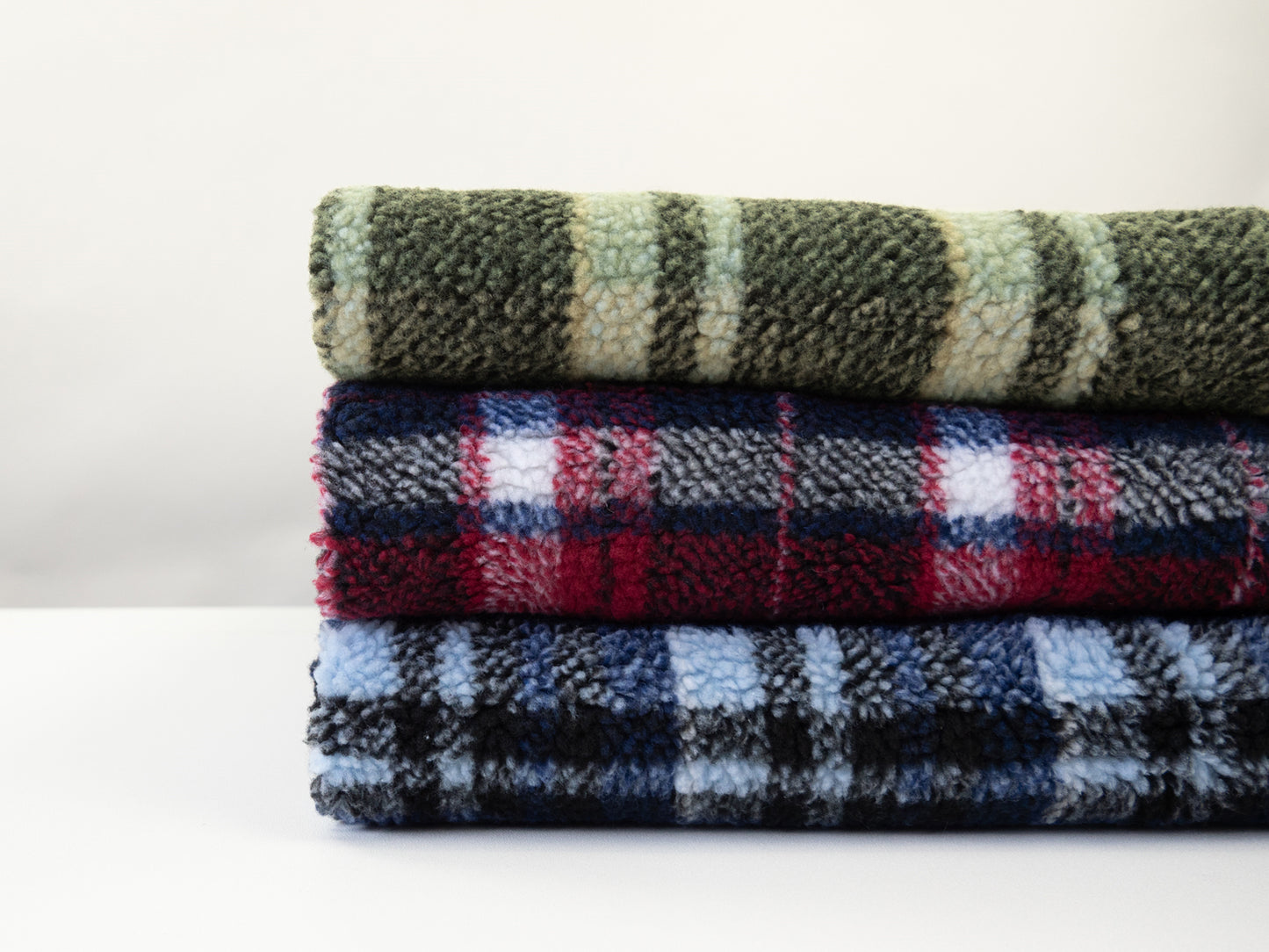 Tissu peluche double face - gris