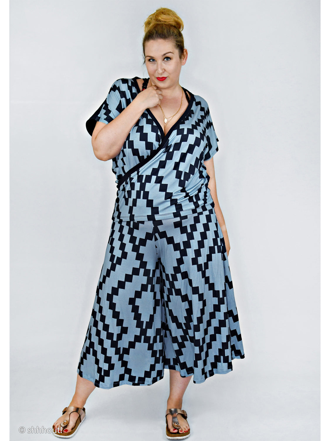 Tissu jersey viscose - Amsterdam - feuilles de palmier