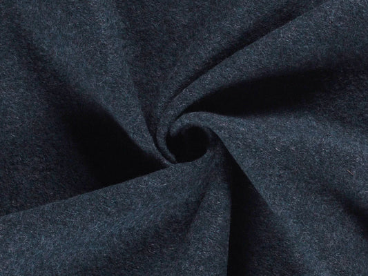 Wollstoff - Walk WINNY - graublau, dunkel meliert