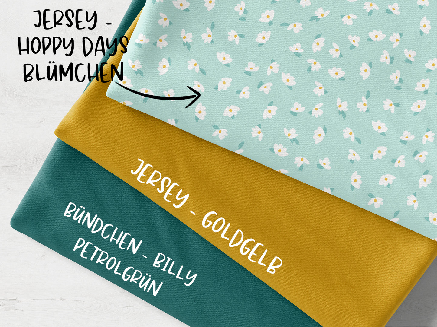 fabric package - rabbit & flowers - light yellow