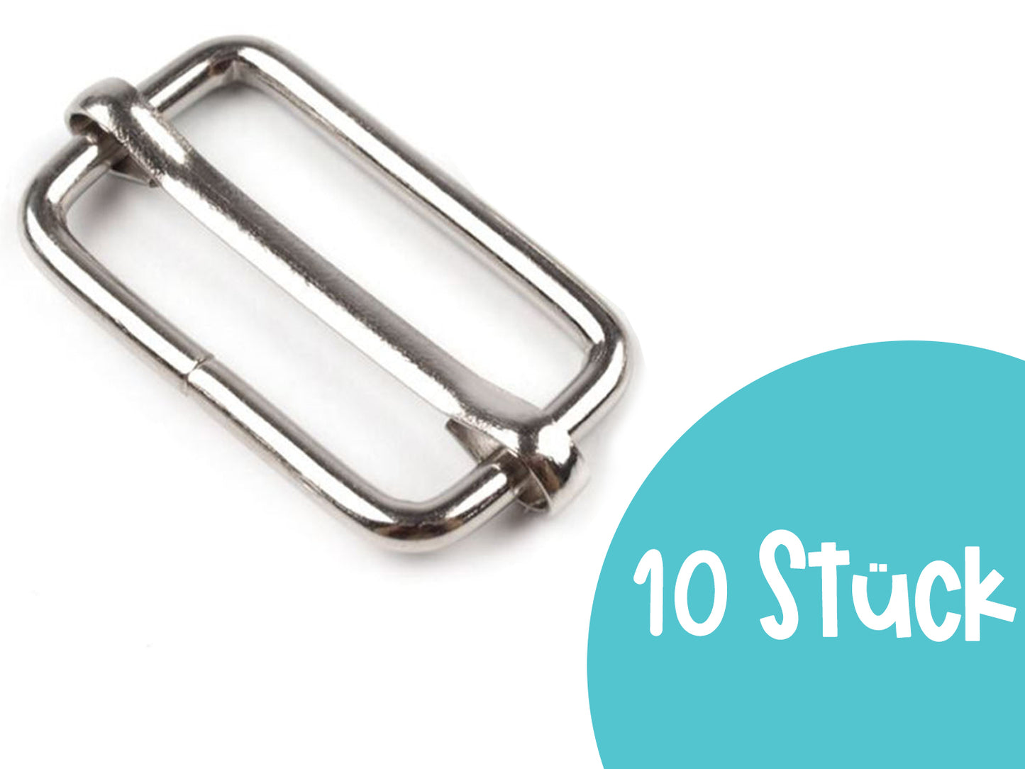 10 Stück - Verschieber 32 mm - silber