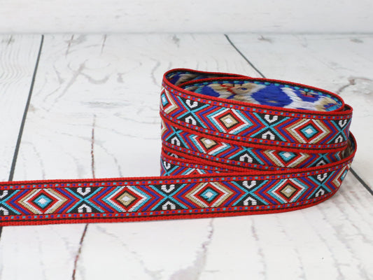 webband-band-deko-indianer-aztek-16-mm-rot