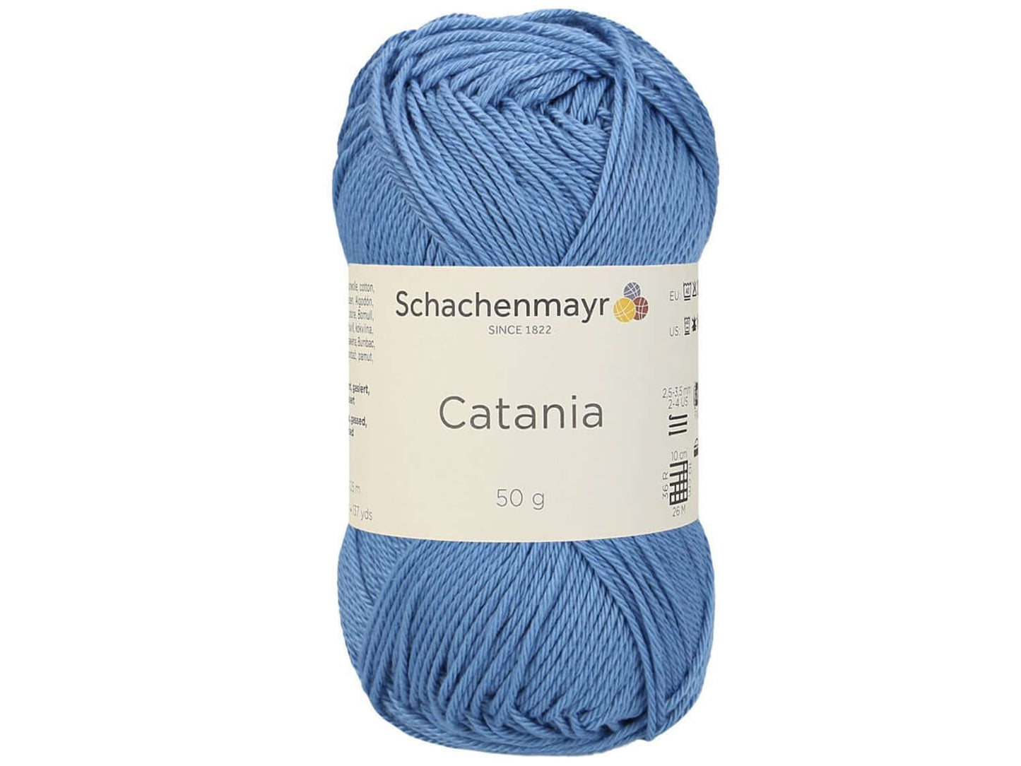 Schachenmayr Catania Baumwollgarn 247 wolke in hellblau, ideal für Häkel- und Strickprojekte.
