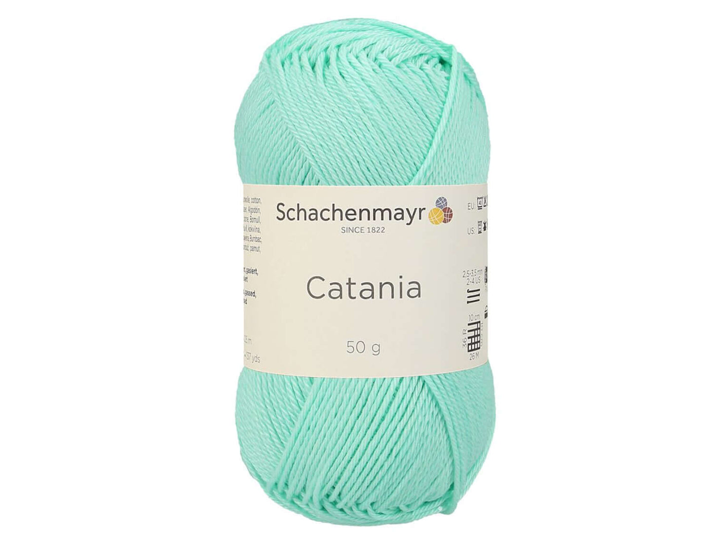 Schachenmayr Catania Baumwollgarn in mint, 50g, ideal für Häkel- und Strickprojekte.