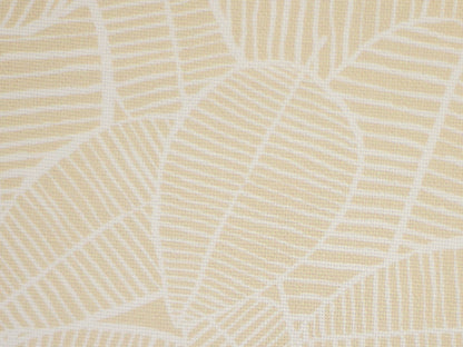 Canvas Stoff - Blätter hellbeige
