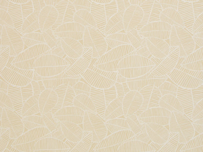 Canvas Stoff - Blätter hellbeige