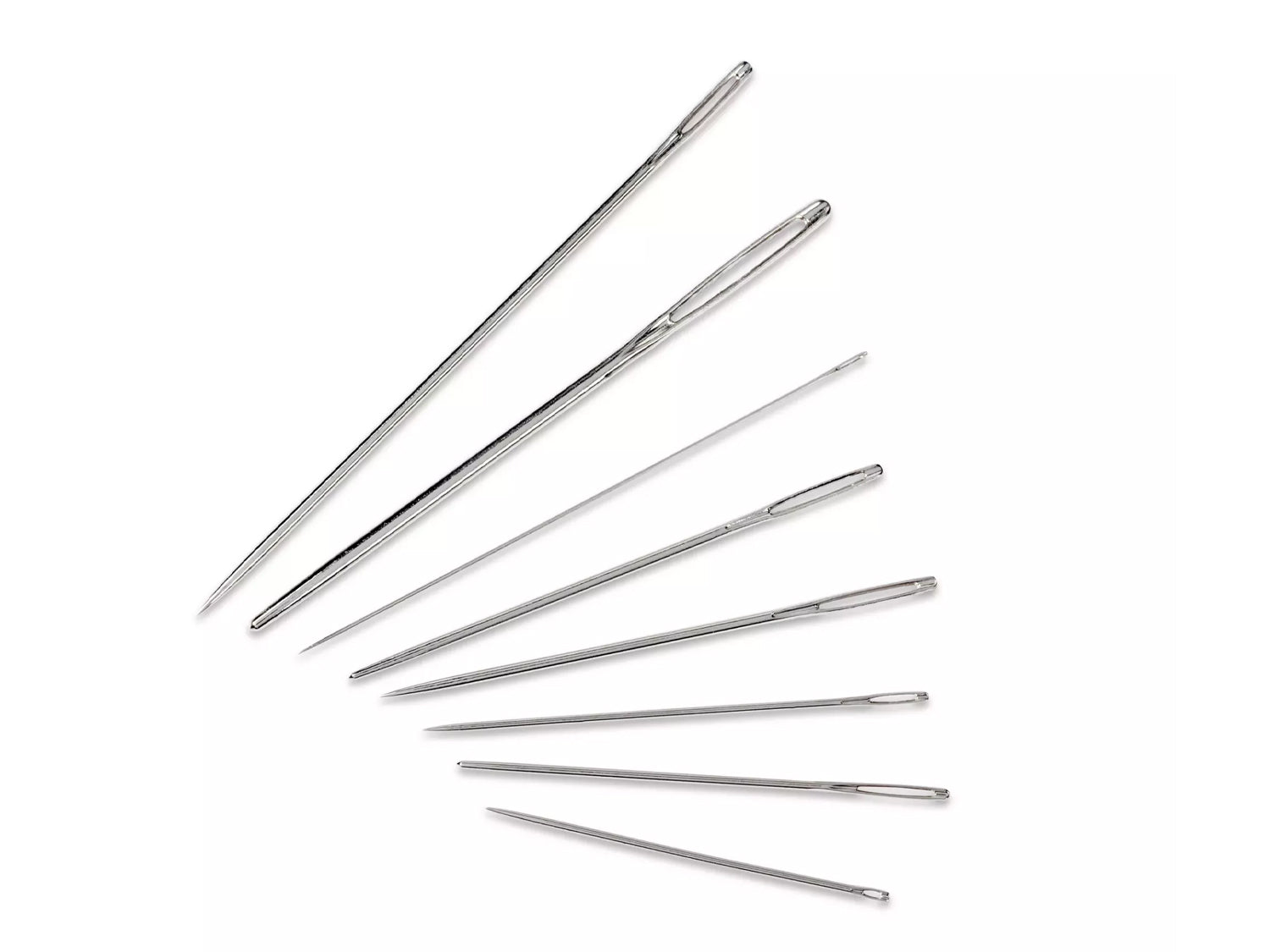Prym needle case set featuring various sewing and embroidery needles in different sizes.