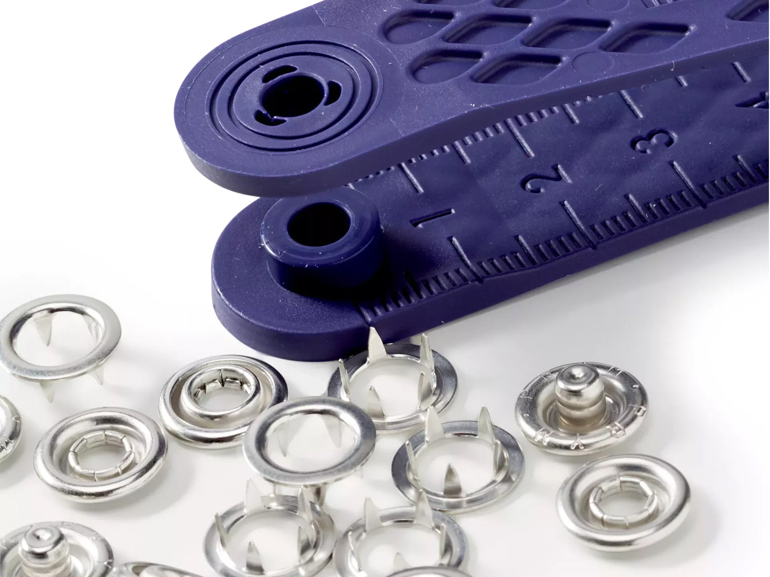 Prym Nähfrei-Druckknopf "Jersey" und Zackenring Ø10mm, silberfarbig, ideal für dehnbare Stoffe. jersey snap fasteners silver 10mm