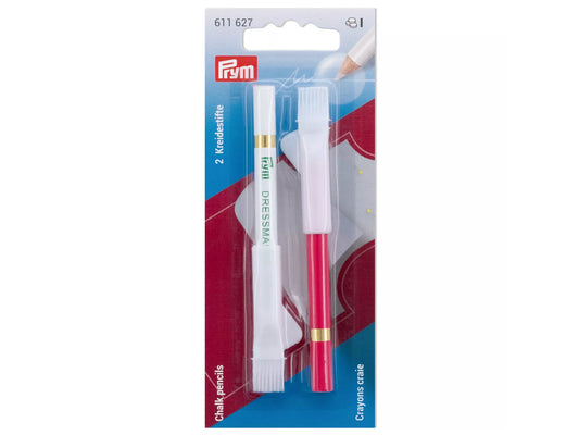 Prym Schneiderkreide Kreidestifte in Stiftform mit Kunststoffbürste zum Markieren von Stoffen.