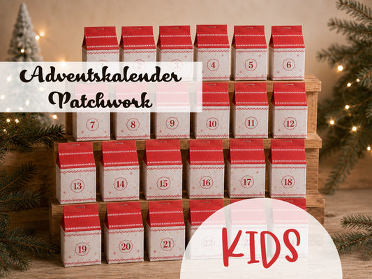 VORBESTELLUNG Adventskalender 2026 - Patchwork Baumwolle - KIDS
