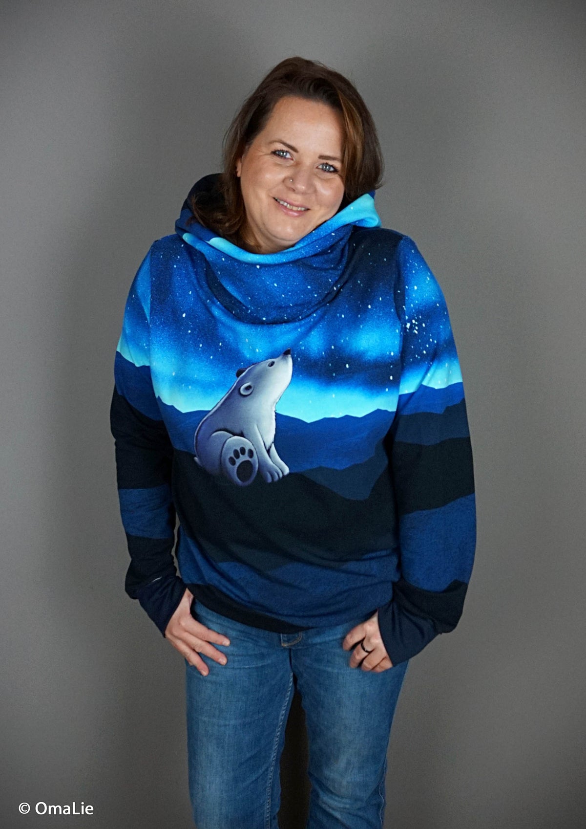 Sweatshirt PANEL - Thorsten Berger - On the Rocks - Eisbär Sternenhimmel