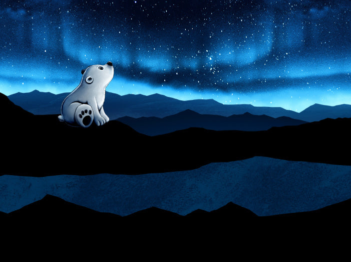 Sweatshirt PANEL - Thorsten Berger - On the Rocks - Eisbär Sternenhimmel