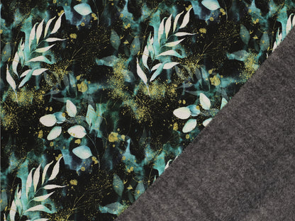 Alpenfleece - Leaves - black