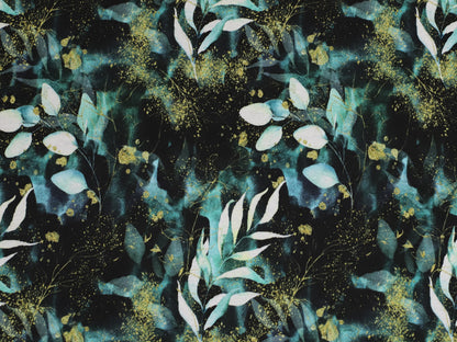 Alpenfleece - Leaves - black