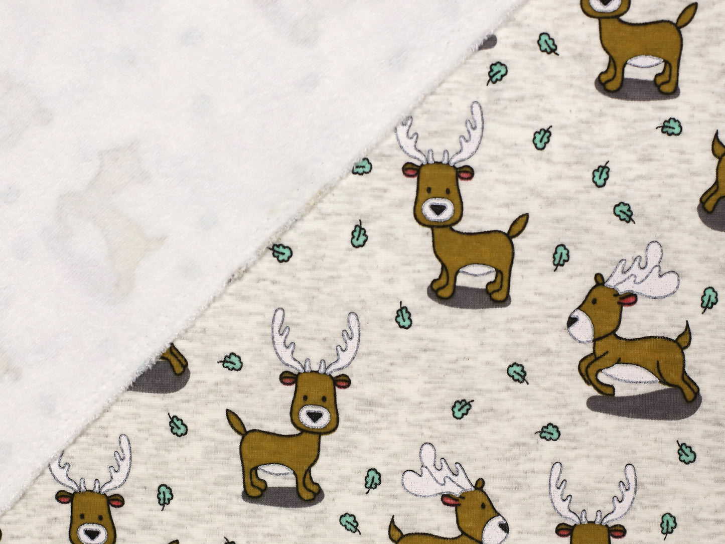 Alpenfleece - Hirsch - natur meliert