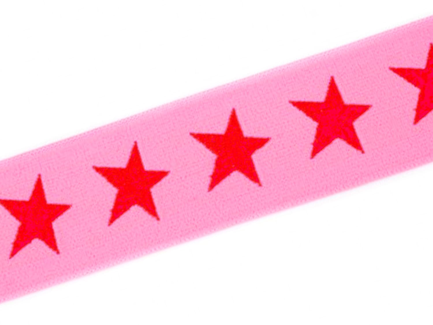 band-gummi-gummiband-sterne-40-mm-hellpink-rot
