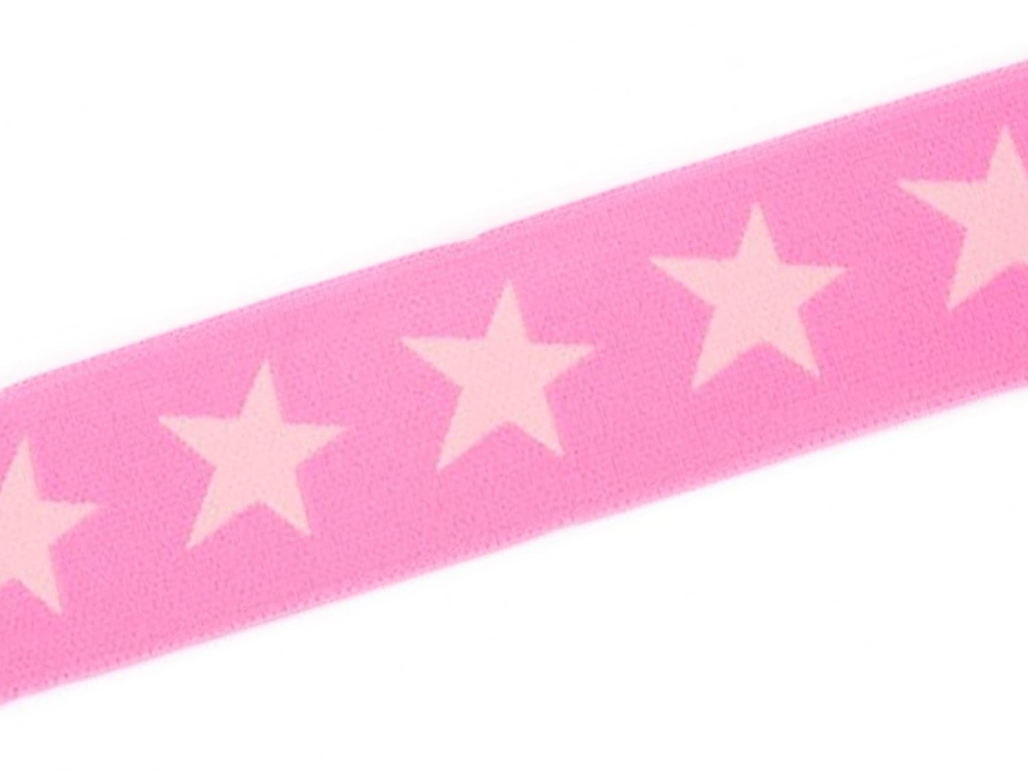 band-gummi-gummiband-sterne-40-mm-rosa-blassrosa
