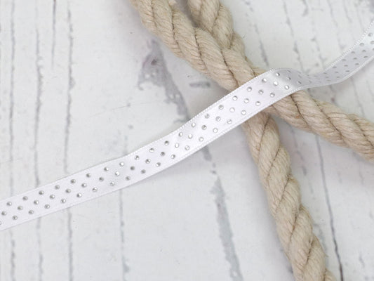 band-satinband-satin-zierband-borte-tupfen-punkte-dots-silber-weiss