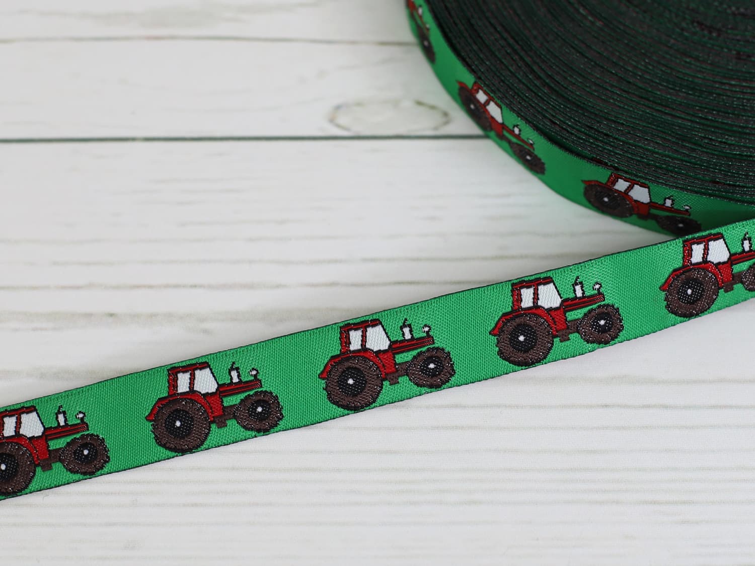 band-webband-zierband-traktor-gruen