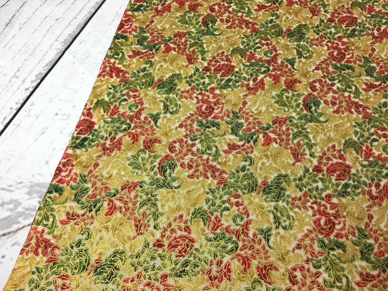baumwolle-stoff-Golden-christmas-leaves-2