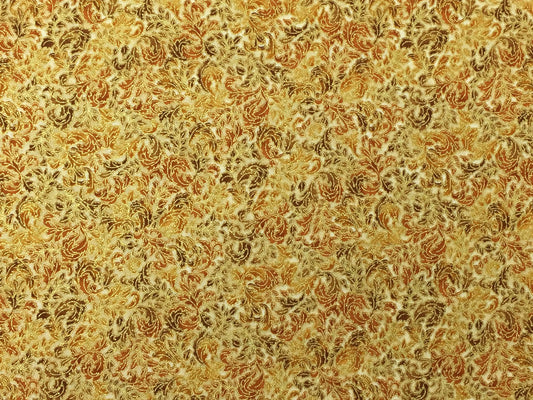 baumwolle-stoff-Golden-holiday-leaves
