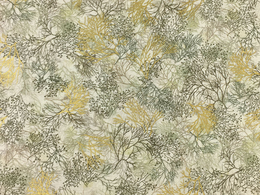 baumwolle-stoff-golden-tree-branches