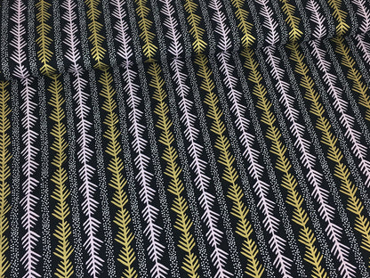 baumwolle-stoff-grafische-tanne-gold