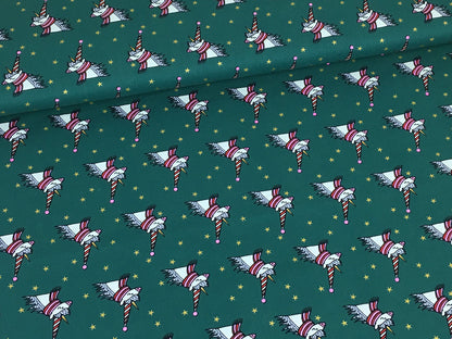 baumwolle-stoff-winter-einhorn-gr-n-gold