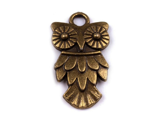 charm-eule-altmessing