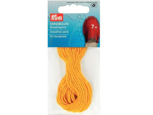 PRYM - Espadrilles creative yarn yellow 100% cotton 7m