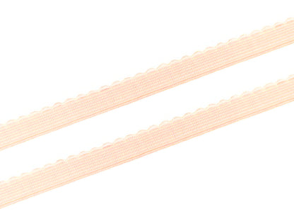 12mm apricot gummiband mit bogenkante - hochwertige Gummiband mit schöner Bogenkante in apricot Farbe.