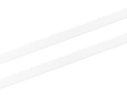 RESTSTÜCK Gummiband - Bogenkante schmal - 12mm - weiß ca. 3,10m, schmaler Bogenkante Gummiband 12mm