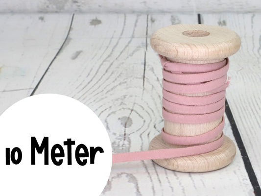 10 METER Gummiband - Rundelastik 5mm - helles altrosa