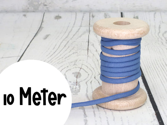10 METER Gummiband - Rundelastik 5mm - jeansblau