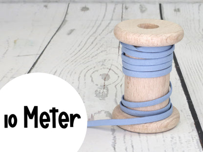 Rubber band - round elastic 5mm - smoke blue