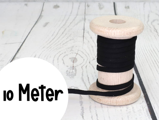 10 METER Gummiband - Rundelastik 5mm - schwarz