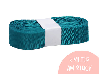 webbing - 20mm - petrol