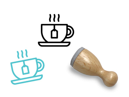 Mini Holzstempel - Tee Tasse