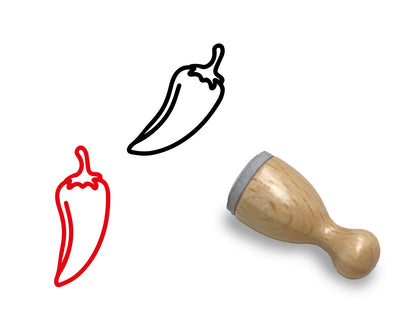 Mini Holzstempel - Chili