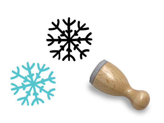 Mini Holzstempel - Schneeflocke