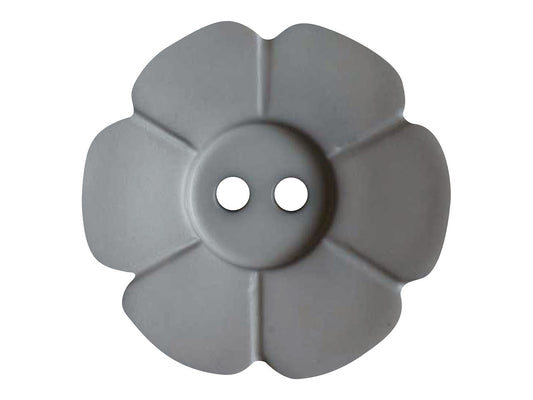 knopf-blume-dill-28-mm-grau