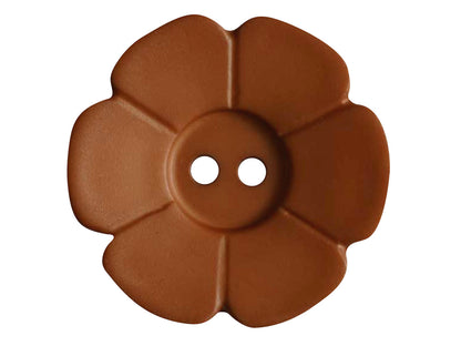Knopf Blume - 28mm - terracotta